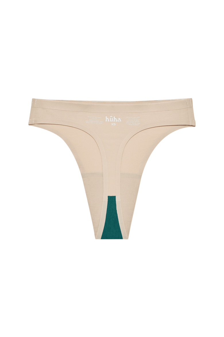 Seamless High Rise Thong, Alternate, color, Beige