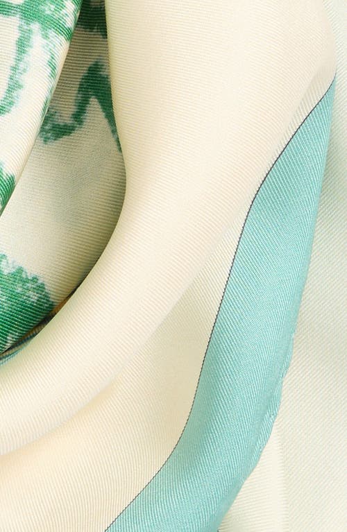 Shop Jacquemus Le Bandana Palmier Square Silk Scarf In Arty Hotel White 1iv