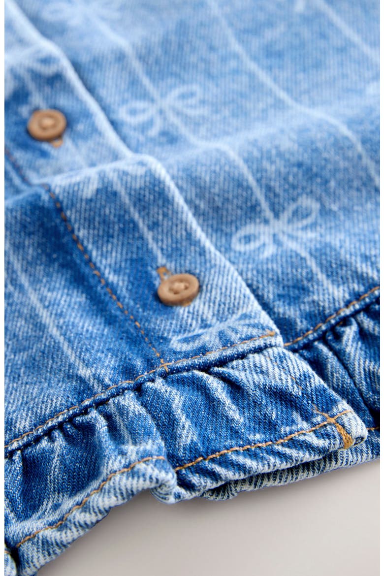 Kids' Bow Stripe Denim Tank, Alternate, color, BLUE