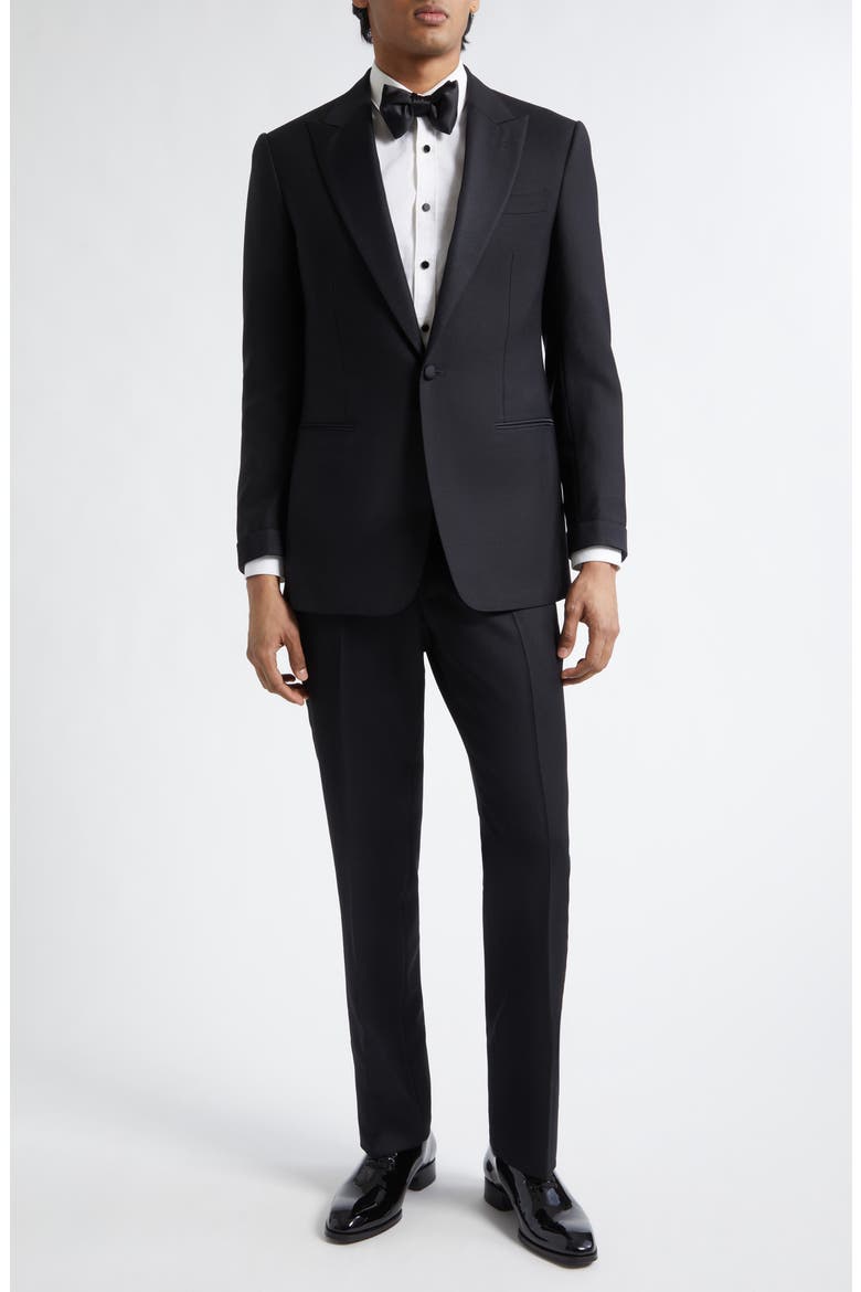 Waverly Virgin Wool & Mohair Tuxedo, Main, color, BLACK
