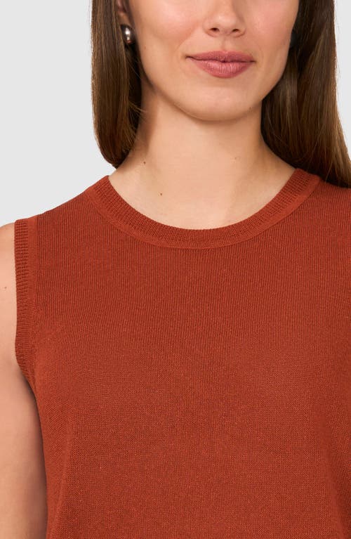 Halogen ® Crewneck Sweater Tank In Brown