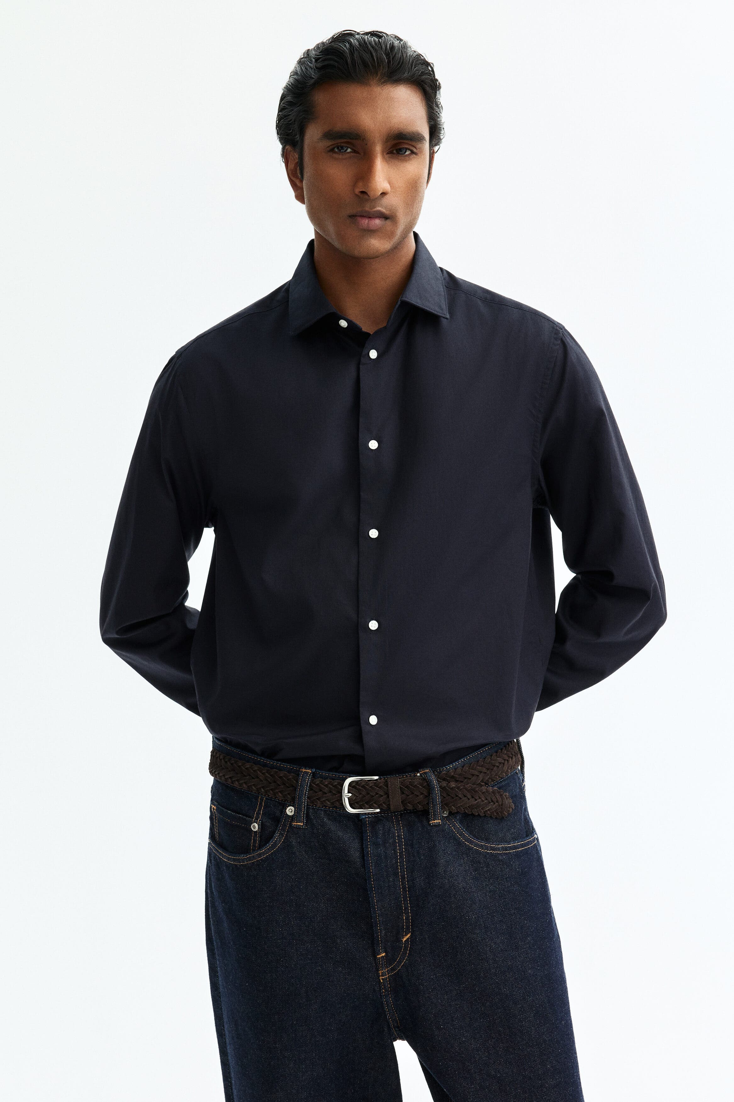 Slim-fit cotton shirt - image 5