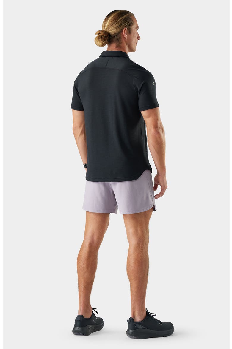 Active Mesh Performance Polo, Alternate, color, BLACK