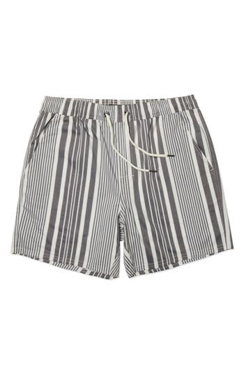 Ezekiel Dubb Stripe Swim Shorts In Gray