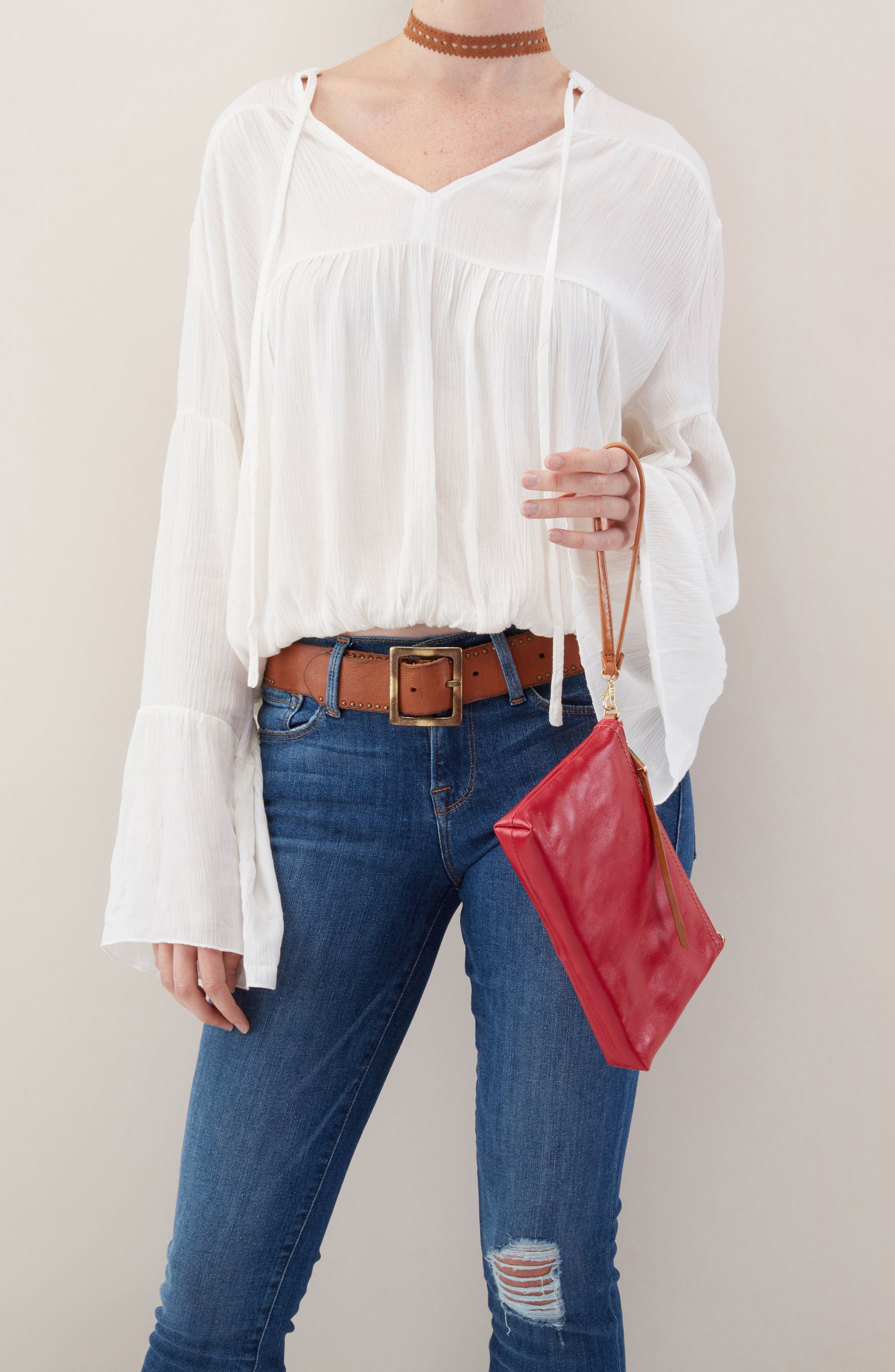 'Darcy' Leather Crossbody Bag, Alternate, color, GERANIUM