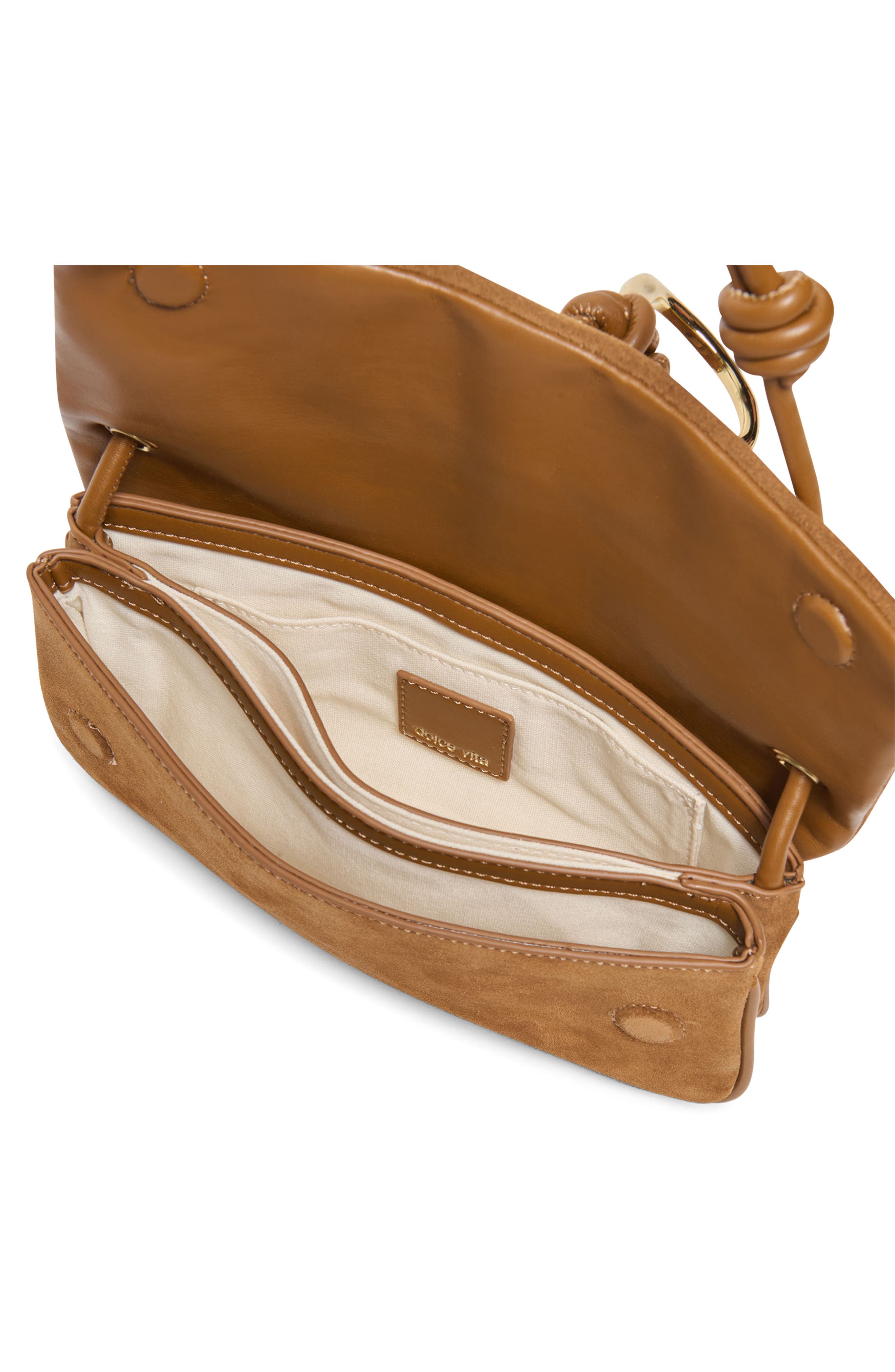 Dolce Vita Balen Leather Shoulder Bag, Alternate, color, Pecan