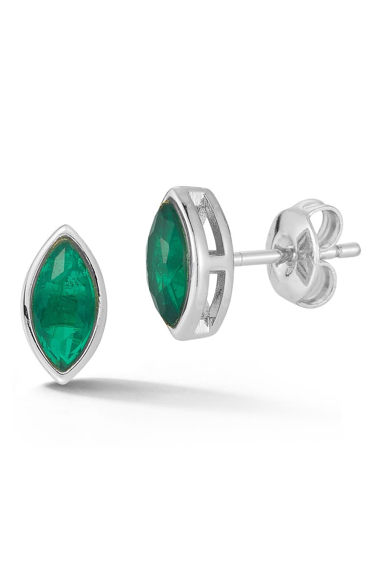 Marquise Cubic Zirconia Stud Earrings, Main, color, SILVER