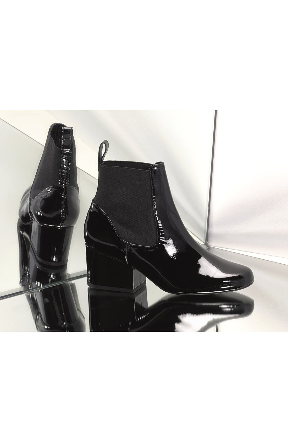'Moon' Chelsea Boot, Alternate, color, BLACK PATENT