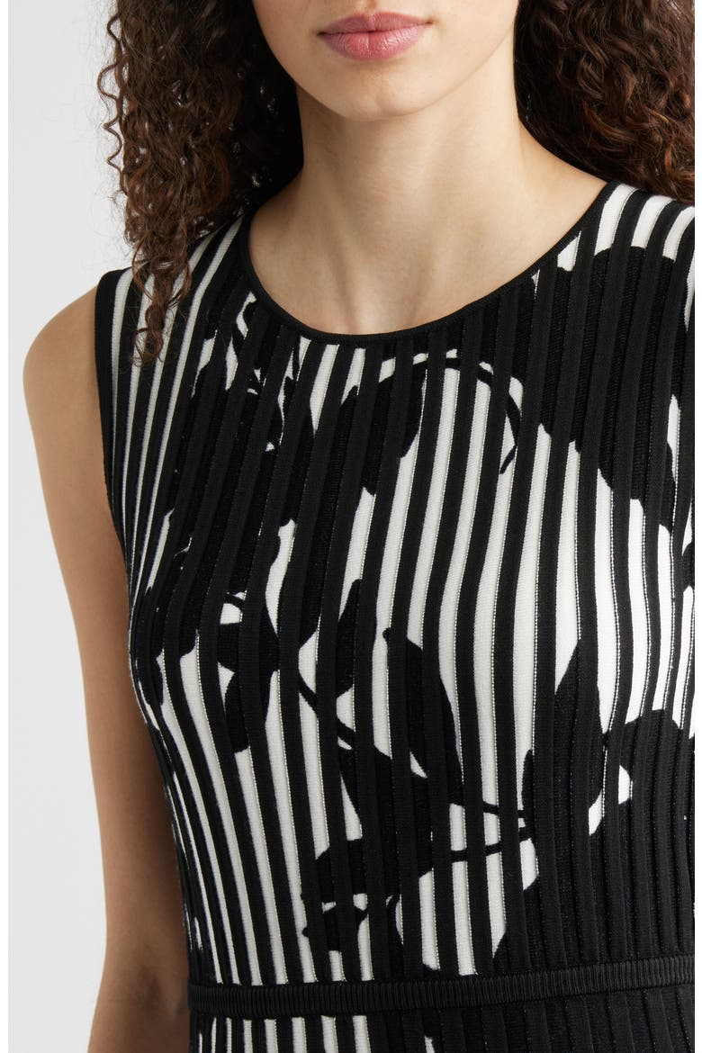 The Alma Floral Sleeveless Sweater Dress, Alternate, color, SKY WHITE/ NOIR