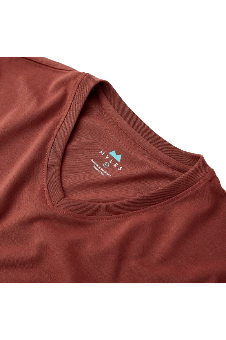 Everyday Tee with V-Neck, Alternate, color, Crimson