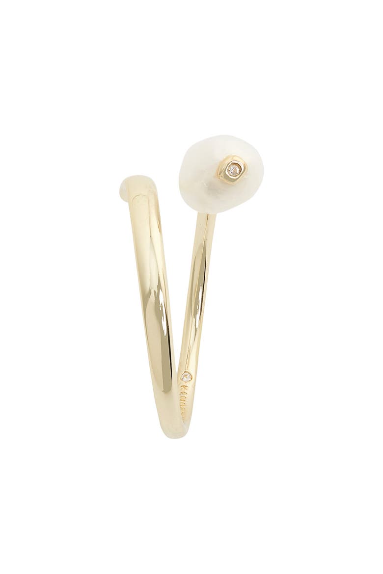 Demi Wrap Ring, Alternate, color, GOLD BAROQUE PEARL