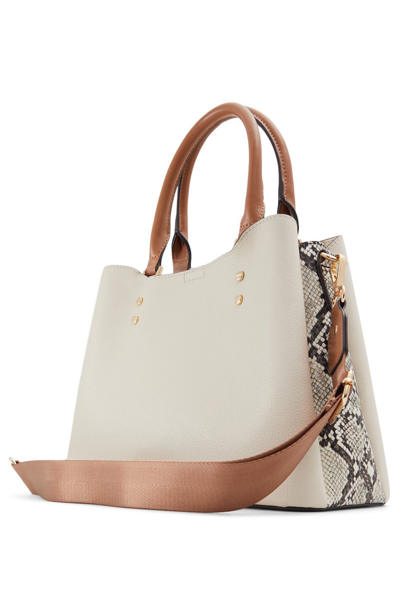 ALDO Caraever Faux Leather Satchel, Alternate, color, 