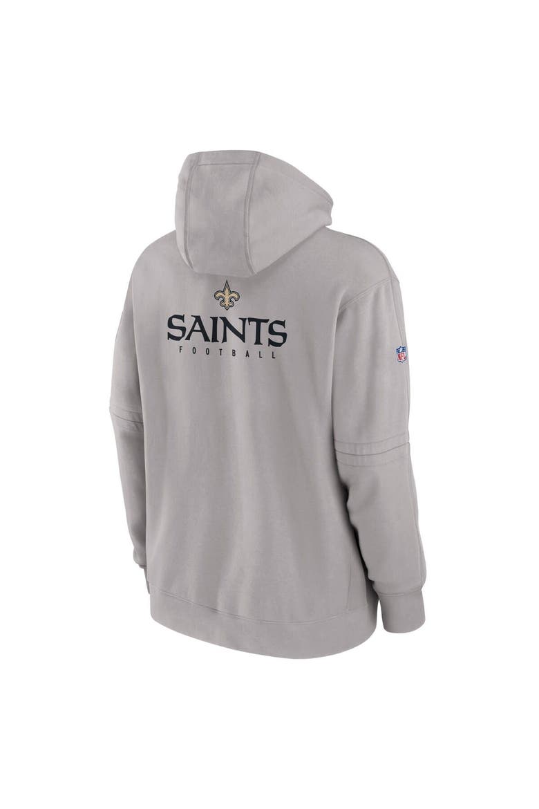 Men's Nike Gray New Orleans Saints Sideline Club Fleece Pullover Hoodie, Alternate, color, Gray