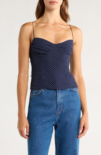 Pixie Polka Dot Mesh Top