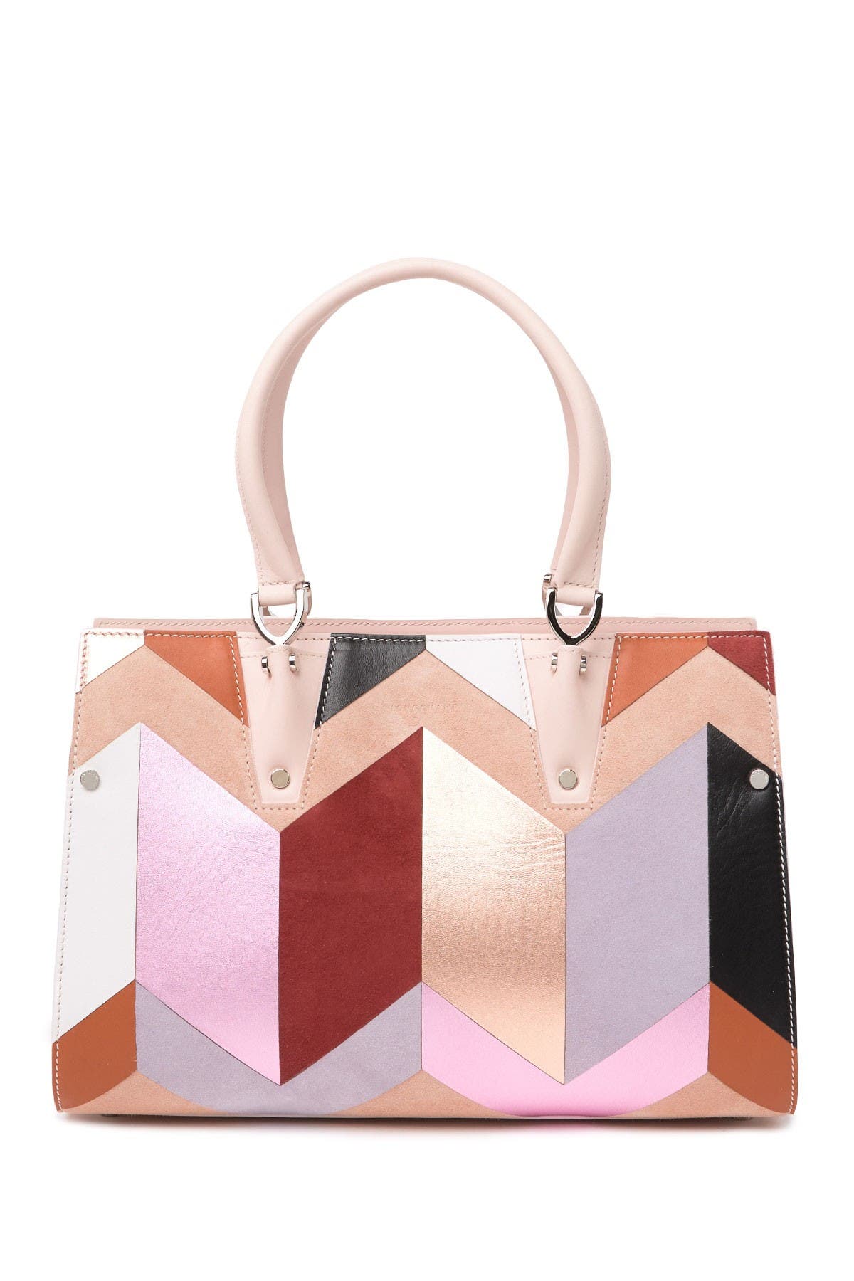 Longchamp Paris Leather Satchel, Main, color, 