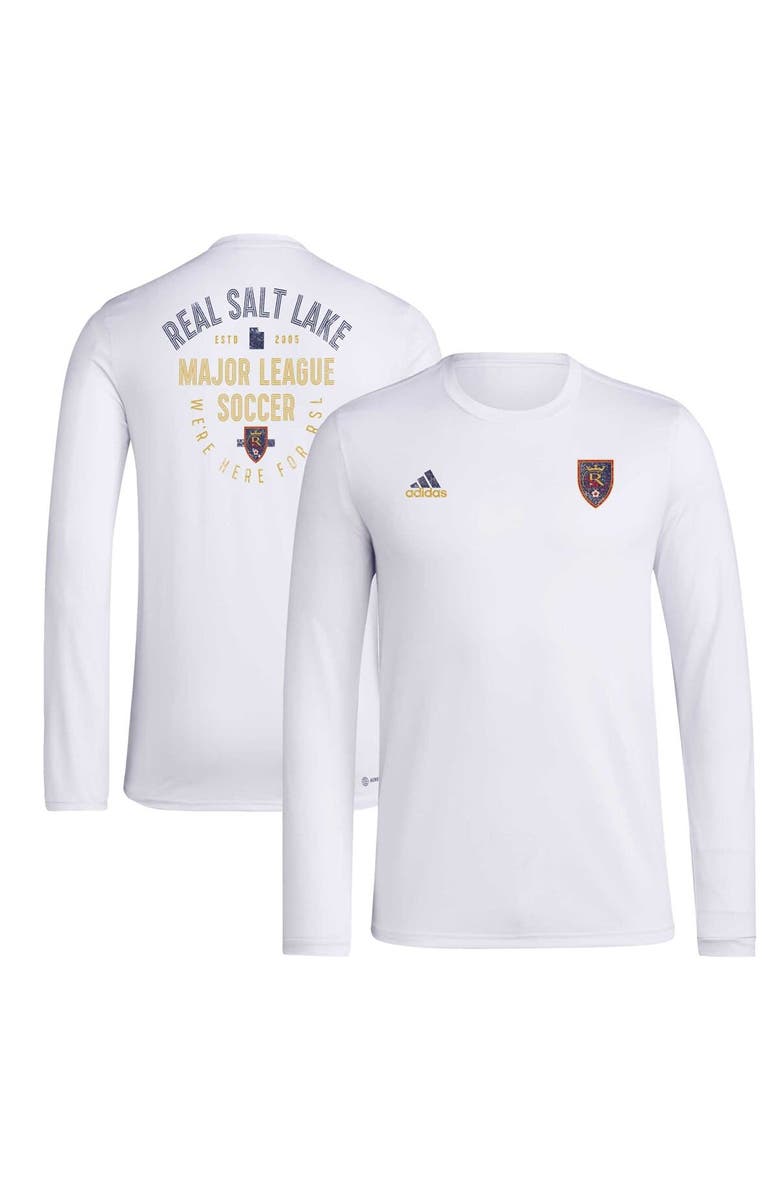 adidas Men's adidas White Real Salt Lake Local Stoic Long Sleeve T-Shirt, Main, color, 