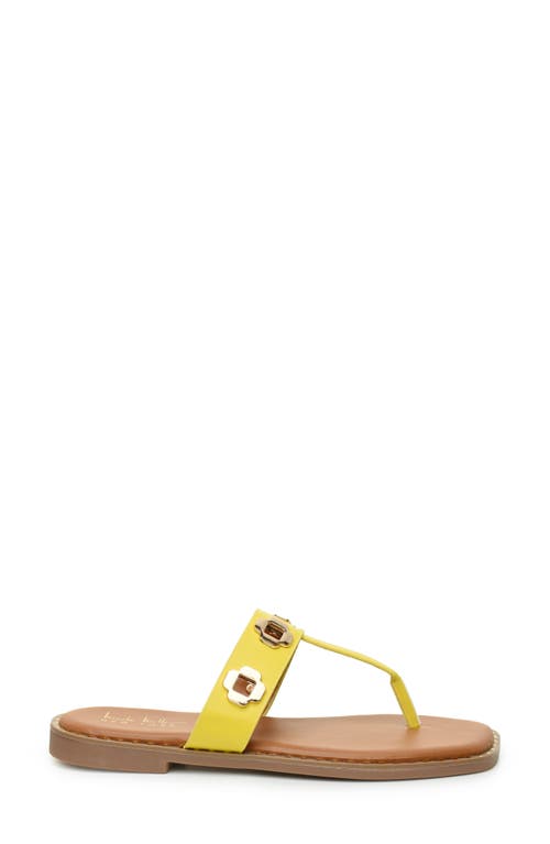 Nicole Miller Bling Thong Sandal In Yellow