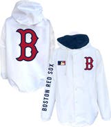 Mitchell & Ness Men's Mitchell & Ness White Boston Red Sox Big & Tall Full-Snap Hooded Jacket