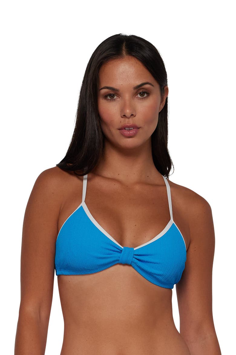Indie Bralette Bikini Swimsuit Top, Alternate, color, Blueberry