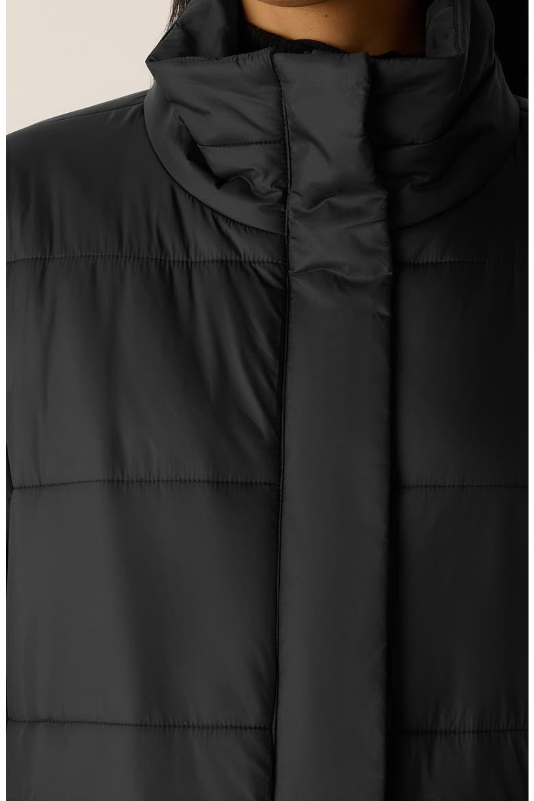 Stand Collar Puffer Jacket, Alternate, color, BLACK