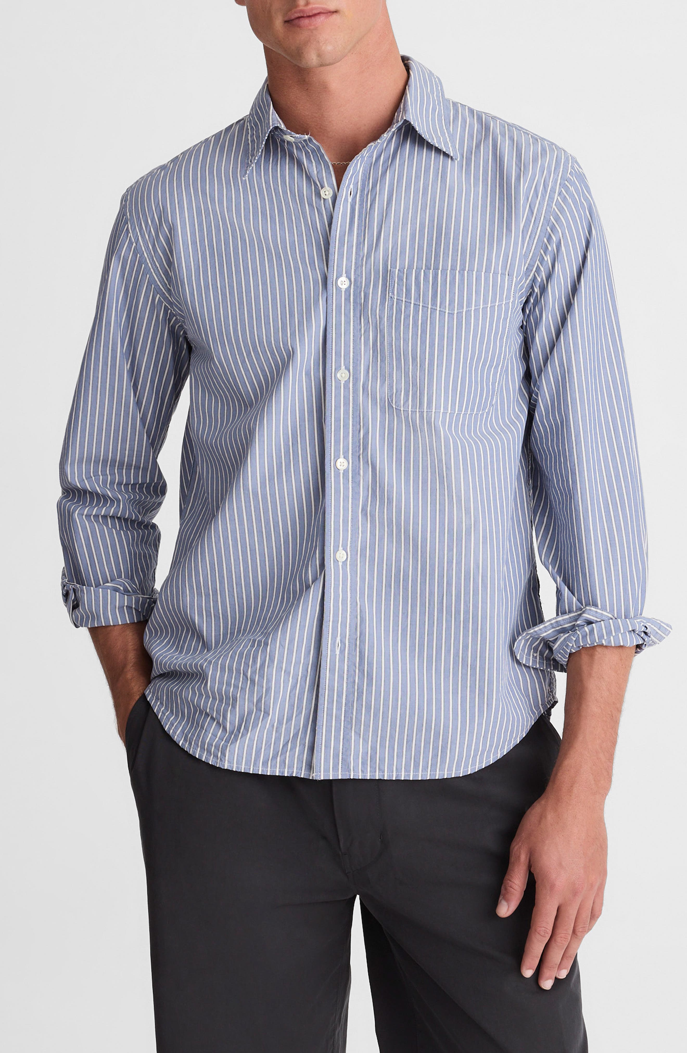 Stripe Poplin Button-Up Shirt - image 3