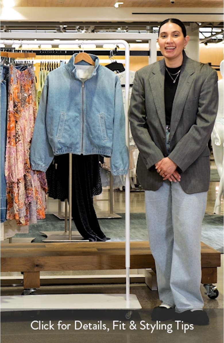 Bubble Denim Bomber Jacket, sales video thumbnail
