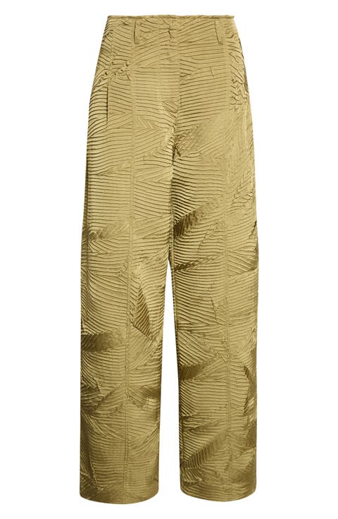 Carine Pleated Satin Pants
