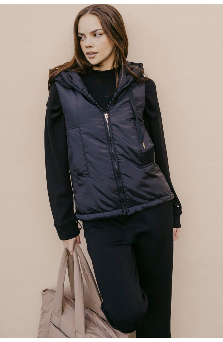 Honors The Hooded Vest, Main, color, Black