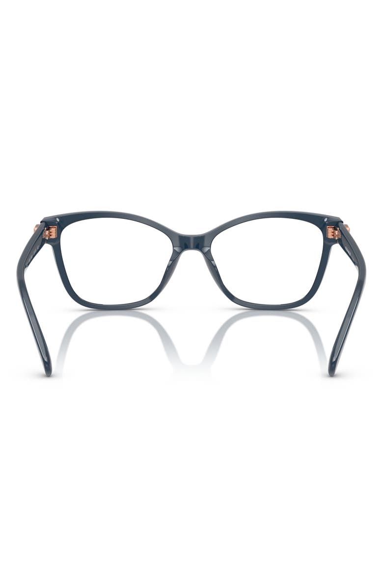 COACH 53mm Butterfly Optical Glasses, Alternate, color, Milky Blue / Demo Lens