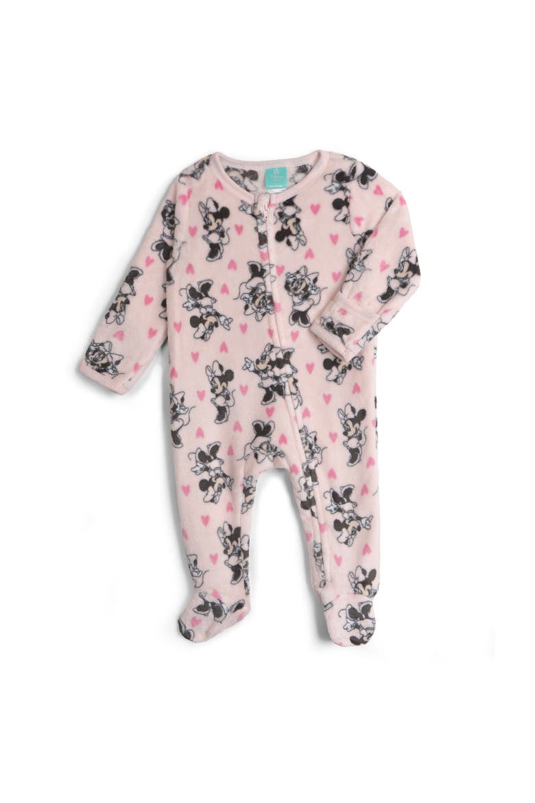 Minnie Mouse Baby Girls' Fleece One Piece Sleep N Play, Main, color, Blush Pink Minnie