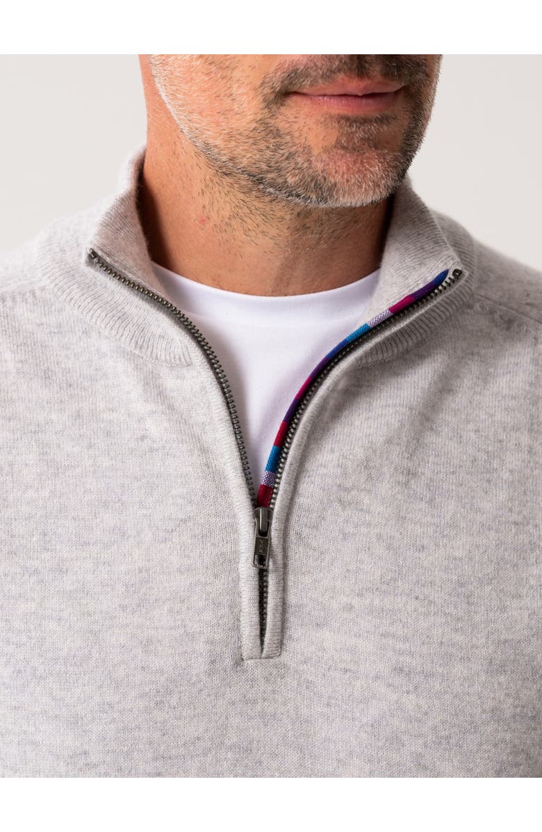 Koy Clothing Cashmere Quatre Zip Sweater, Alternate, color, Grey