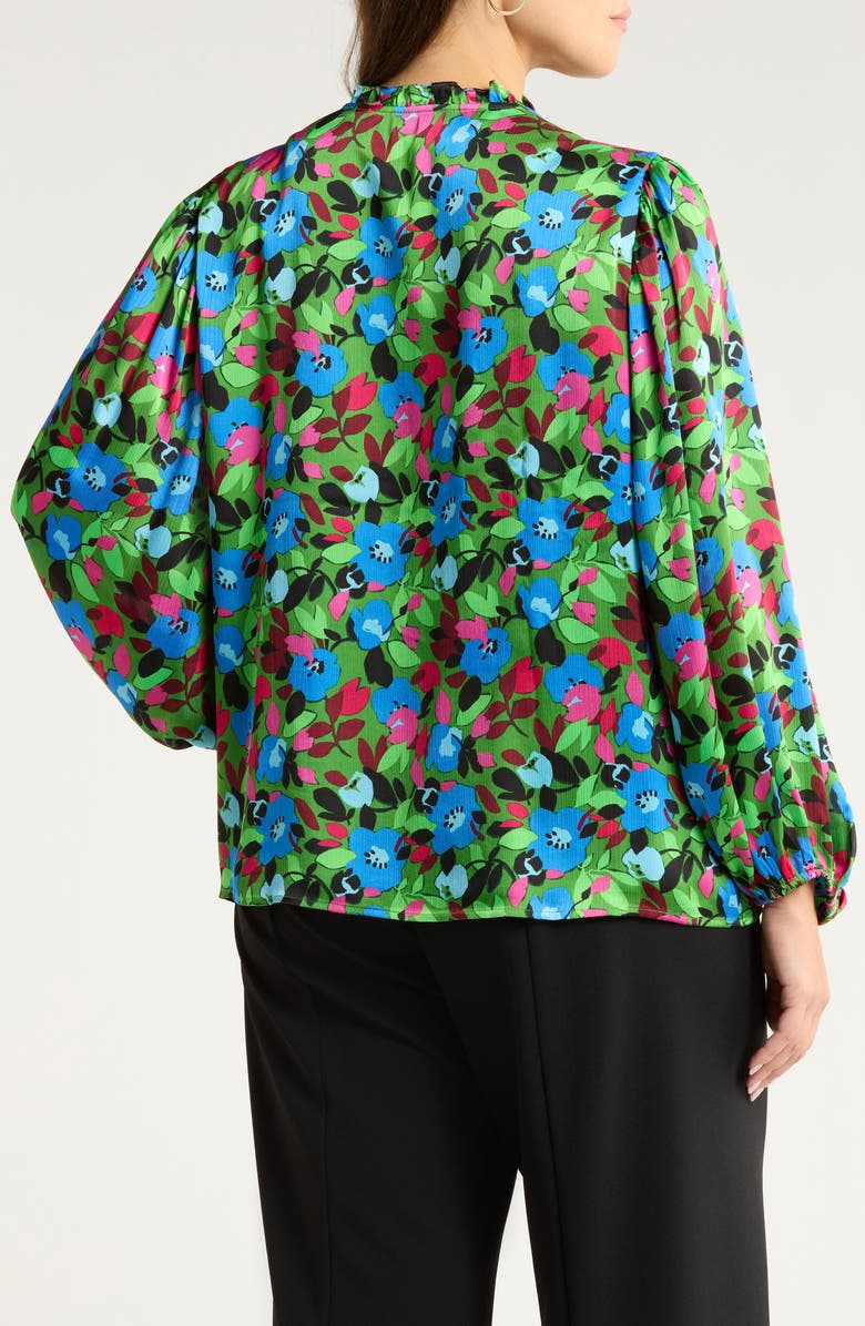 SUGARLIPS Destine Floral Print Top, Alternate, color, Green-Blue-Fuchsia