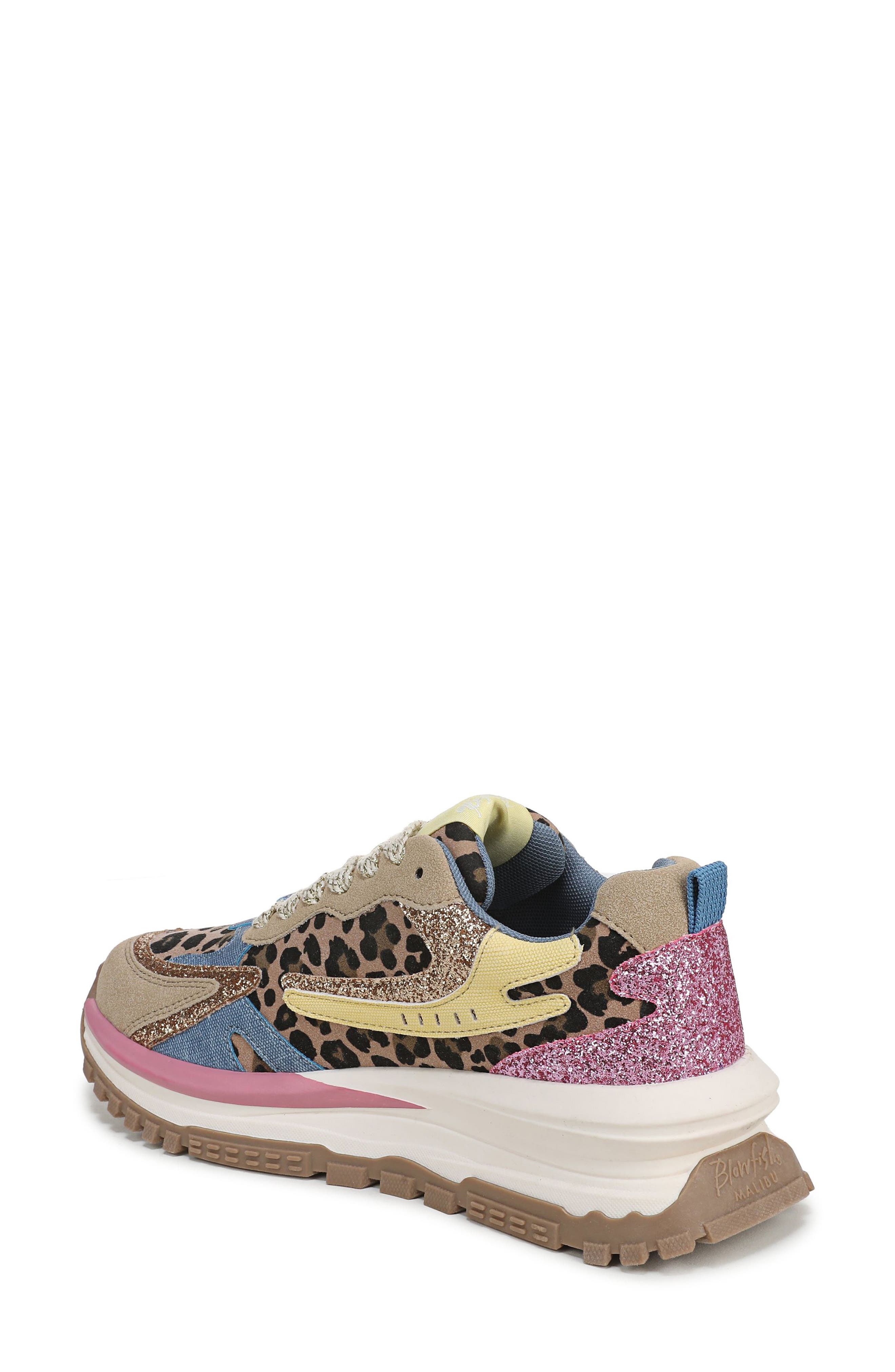 Blowfish Malibu Leo Colorblock Sneaker, Alternate, color, Blue/ Pink/ Yellow