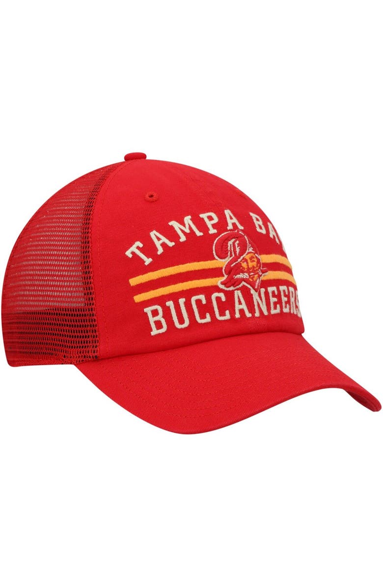 '47 Men's '47 Red Tampa Bay Buccaneers Highpoint Trucker Clean Up Snapback Hat, Alternate, color, 