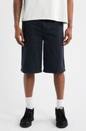 BDG Urban Outfitters Pinstripe Flat Front Stretch Cotton Worker Shorts