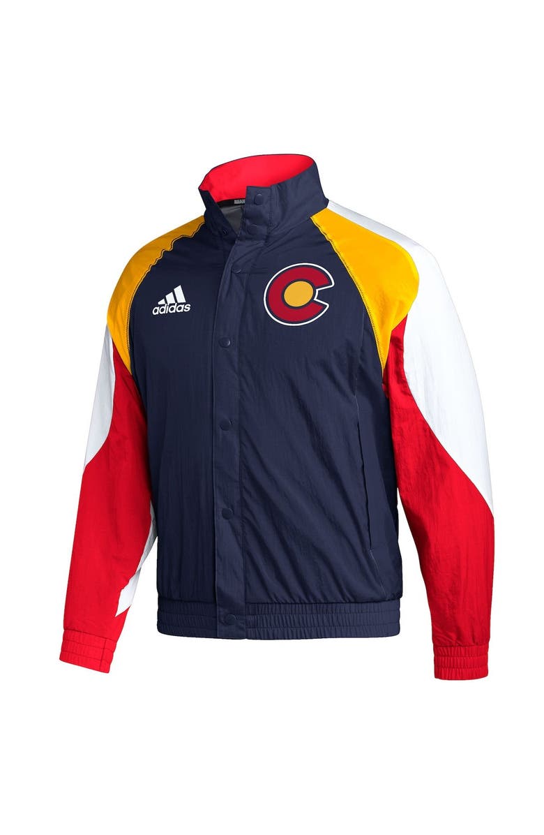 adidas Men's adidas Navy Colorado Avalanche Reverse Retro 2.0 Full-Snap Jacket, Alternate, color, 