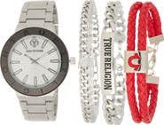 True Religion Logo Bracelet Watch & Bracelets Set, 43mm