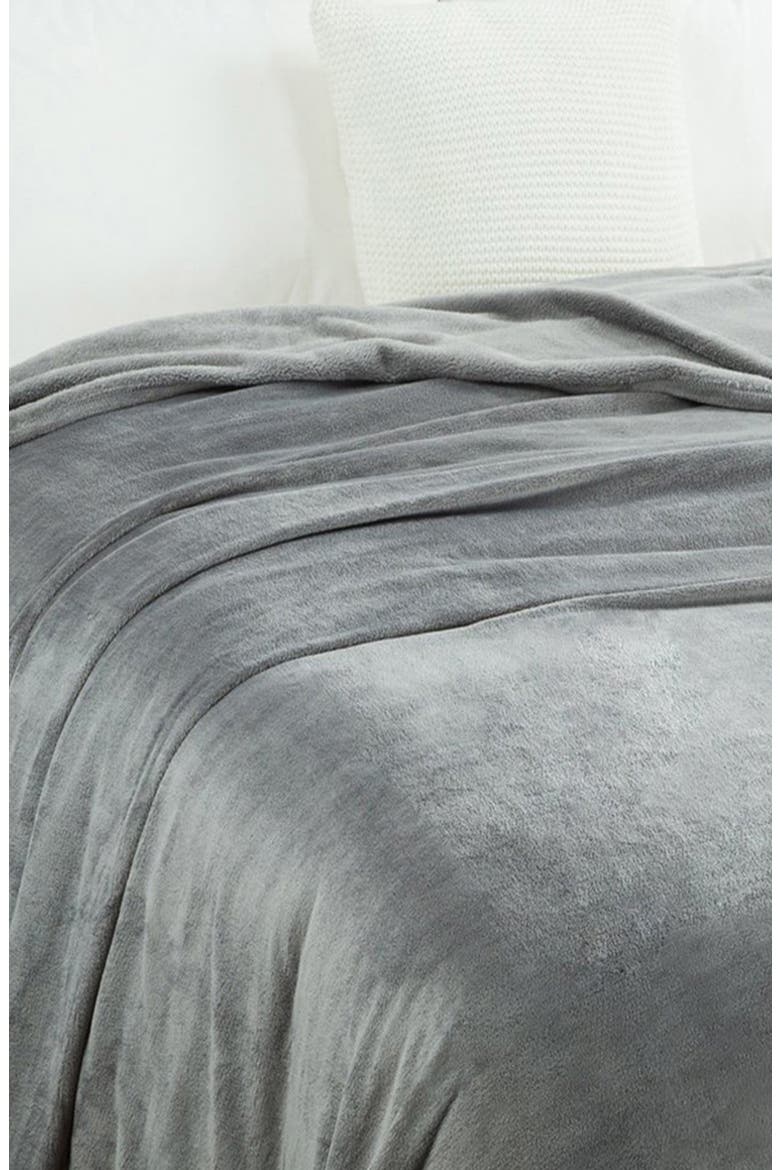 2-Pack Soft Fleece Throw Blankets, Alternate, color, GRAY