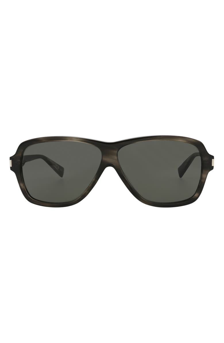 Saint Laurent 62mm Aviator Sunglasses, Main, color, Havana Havana Grey