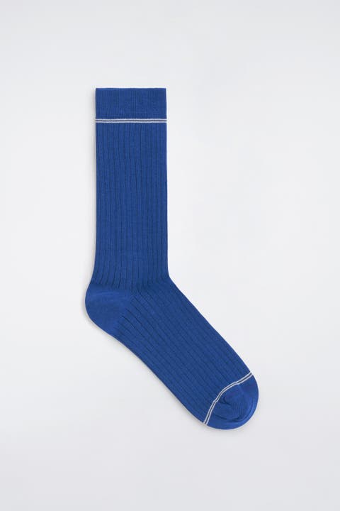 Striped Ribbed Socks