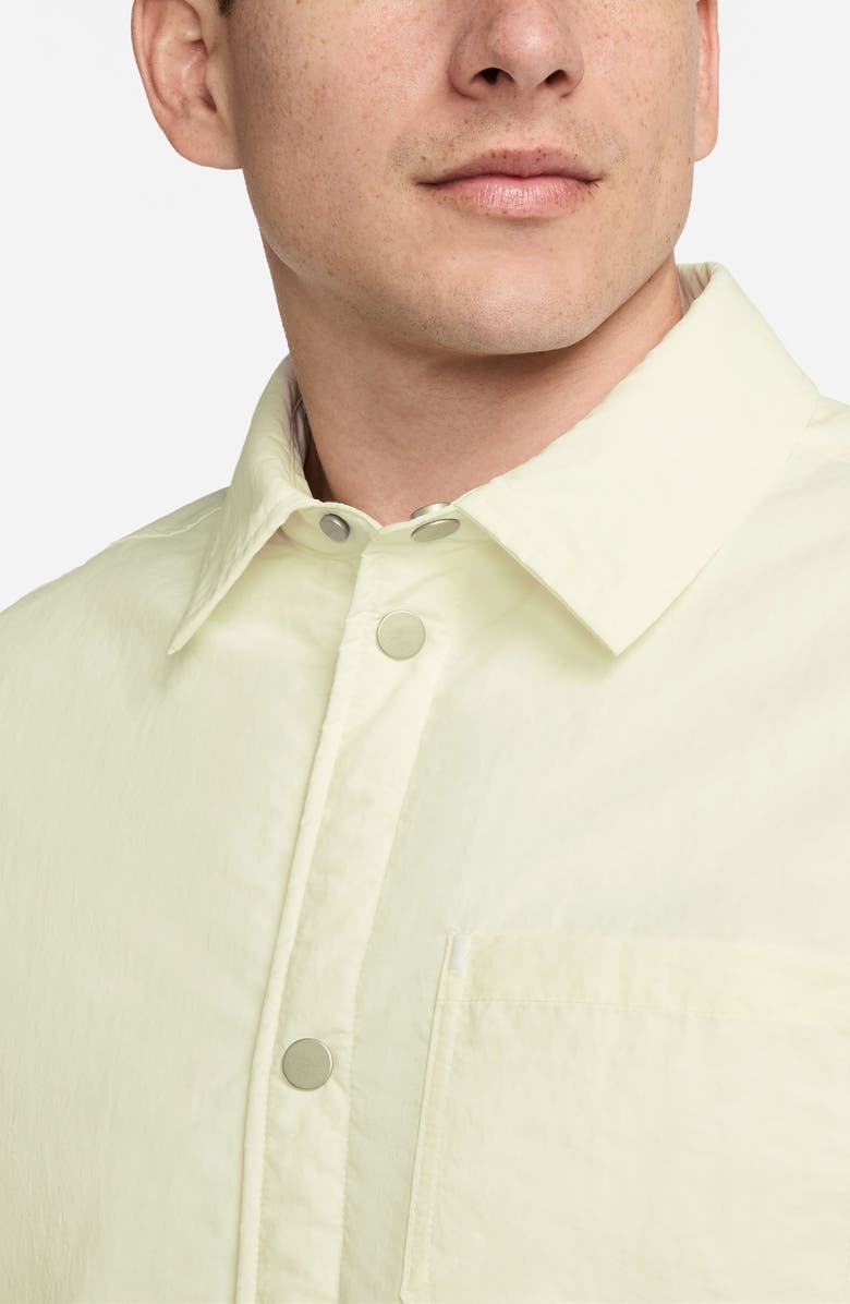 Jordan Nylon & Cotton Snap-Up Shirt Jacket, Alternate, color, Sail