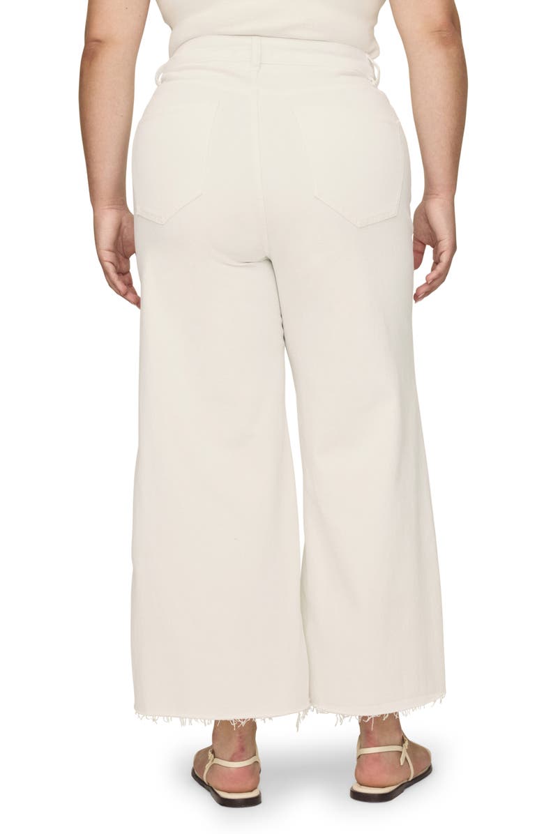 WARP+WEFT ICN Raw Hem High Waist Ankle Wide Leg Jeans, Alternate, color, 