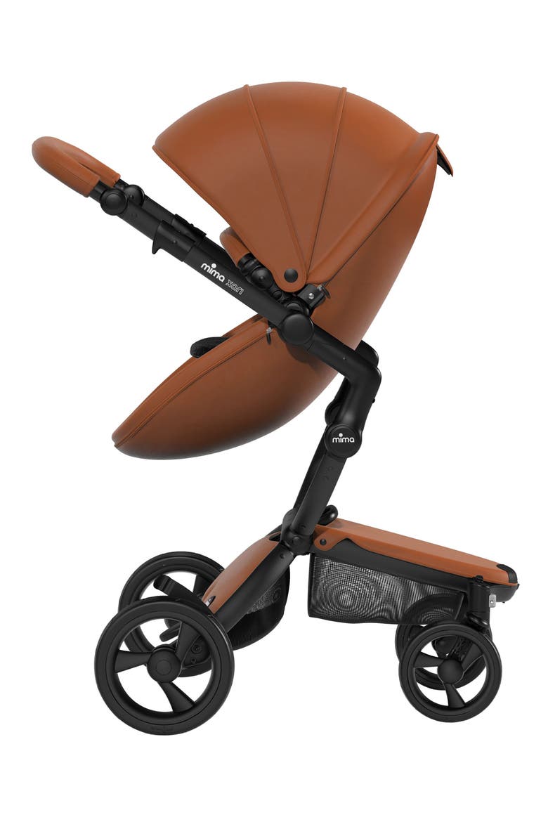Xari 4G Black Chassis Stroller with Reversible Reclining Seat & Carrycot, Alternate, color, CAMEL/ BLACK & WHITE
