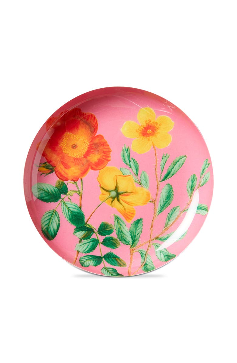 tag Flower Metal Trinket Dish Pink Iron Everyday, Main, color,