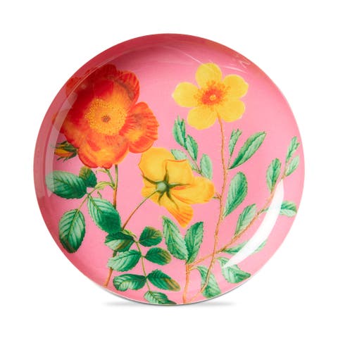 Flower Metal Trinket Dish Pink Iron Everyday