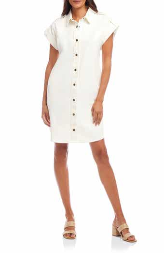 Cap Sleeve Denim Shirtdress