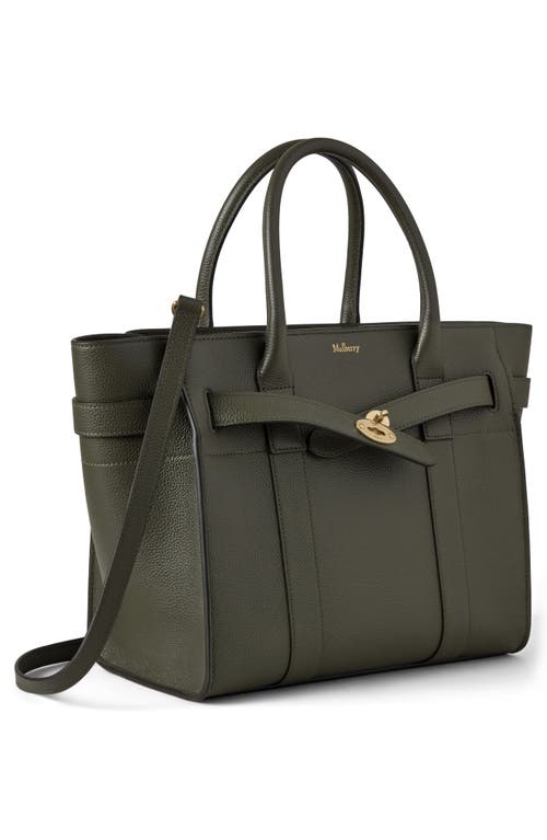 Mulberry Small Zipped Bayswater Leather Satchel In Green