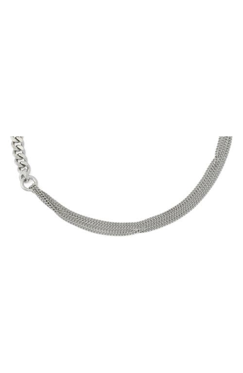 Allsaints Mix Chain Collar Necklace In Metallic