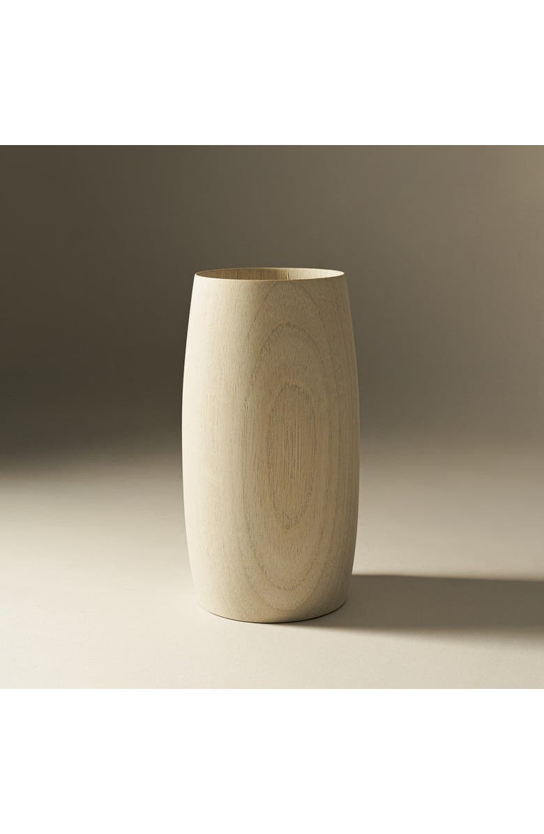 Itza Wood Blonde Cedar Vase, Main, color, Blonde Cedar