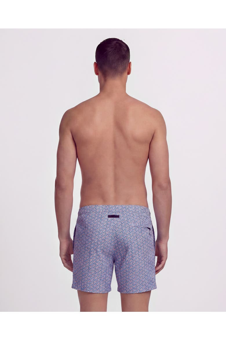 Slices Geo Mens Tailored Swim Short, Alternate, color, Slices Geo Coral